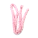 Мека телена пръчка с пухкав синтетичен материал цвят светло розов 20 мм -1 метър