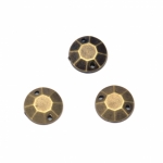 Камък акрил за пришиване 10 мм кръг фасетиран цвят антик бронз -50 броя