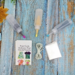 Комплект за боядисване на текстил Tie-Dye от 3 цвята - син, зелен и лилав