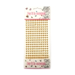 Самозалепващи перли полусфери метализе 6 мм цвят злато - 216 броя