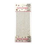 Самозалепващи перли полусфери метализе 4 мм цвят сребро - 364 броя