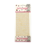 Самозалепващи перли полусфери метализе 4 мм цвят злато - 364 броя