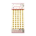 Самозалепващи пластмасови стикери 10 мм емотикони -50 броя