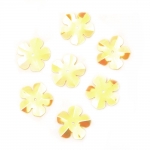 Пайети цвете 20 мм жълти дъга - 20 грама