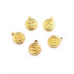 Паричка метал 10 мм злато с халка -50 броя