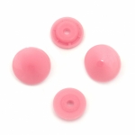 Пласмасови тик-так копчета 12 мм цвят розов -20 броя