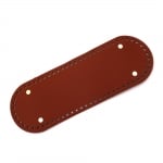 Основа (дъно) за чанта еко кожа 30x10x0.4 см дупки 0.5 см с четири метални крачета цвят кафяв