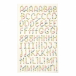 Самозалепващи стикери букви и цифри 25x3~25 мм цветни -145 броя