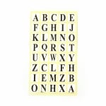 Самозалепващи стикери 14x15 мм латински букви 5 листа х 40 броя