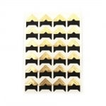 Самозалепващи фото ъгли/ъгълчета за снимка 90x125x0.3 мм триъгълник 21x21 мм цвят злато -24 броя