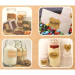 Самозалепващи крафт етикети 9.1x5 см -8 броя