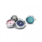 Часовник кварц метал цвят сребро NF копче Тик- так 24x21x5 мм. АСОРТЕ