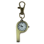 Ключодържател часовник отварящ метал цвят античен бронз 85 мм. свирка