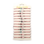 Мартеница гривна от текстил с метален елемент с надпис -12 броя