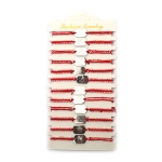 Гривна мартеница макраме ЗОДИИ стомана -12 броя