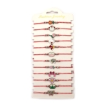 Детска мартеница гривна с метален елемент АСОРТЕ -12 броя