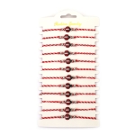 Гривна мартеница с метален елемент калинка -12 броя