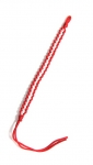 Гривна копринен шнур бяло и червено зиг-заг -10 броя
