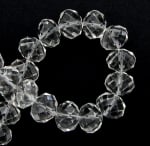 Наниз мъниста кристал 16x12 мм дупка 1 мм прозрачен ~48 броя