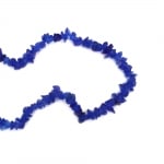 Наниз полускъпоценни камъни чипс 5-7 мм САПФИР имитация резин ~90 см 