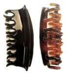 Шнола за коса 110x45 мм кафява и черна -12 броя