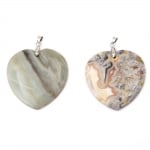 Висулка естествен камък сърце 50x50 мм