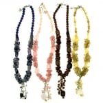 Гердан естествен камък метал АСОРТЕ 32 см