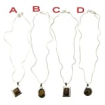 Гердан метал естествен камък Тигрово око