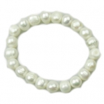 Гривна естествена перла клас АА 8±9x8±9 мм бяла