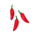 Червени чушки с дръжки от стиропор за декорация 46x13 мм -10 броя