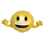 Балон фолиев емотикона 64.6x49 см цвят жълт