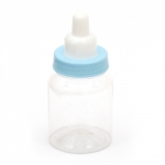 Бебешко шише пластмасово за декорация 85x40 мм синьо