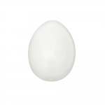 Яйце пластмаса 80x59 мм с една дупка 3 мм бяло