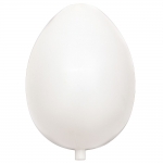 Яйце пластмаса 240x180 мм с накрайник дупка 12 мм бяло