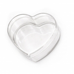 Кутия пластмасова прозрачна сърце 85x77x39 мм