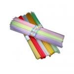 Пластмасова сгъваема сламка за оригами 40 мм АСОРТЕ цветове ~30 броя