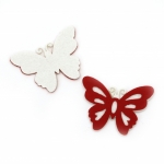 Пеперуди от филц за декорация цвят микс 50x65 мм -5 броя