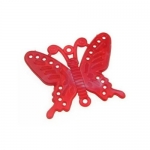 Висулка свързващ елемент пеперуда 45х56 мм червена меланж