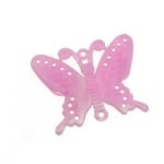 Висулка свързващ елемент пеперуда 45х56 мм розова меланж