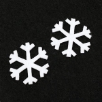 Снежинка филц 47x2 мм бяла -10 броя