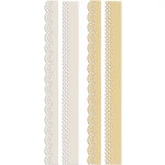 Лента филц за декорация бордюр 24~30x29.5 см Meyco бял и кремав АСОРТЕ  -4 броя