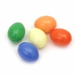 Пластмасови яйца цвят микс 45x36 мм с една дупка 3 мм -5 броя