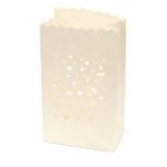 Хартиена торба за фенер 24.5x14x8.5 см със сърца FOLIA -5 броя