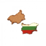 Българско знаме трибагреник от MDF 35x50 мм -2 броя