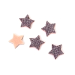 Звезда филц с брокат 20x2 мм микс цветове -10 броя