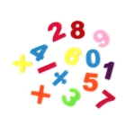 Цифри от филц 28 мм микс цветове -10 броя