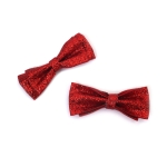 Панделка брокат 60x25x9 мм цвят червен -5 броя