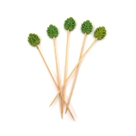 Дървено листо на клечка за декорация 15x130x5 мм -20 броя