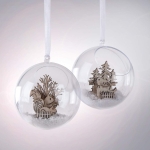 Топка пластмасова топка прозрачна 2 части 90 мм стояща и отвор 45 мм