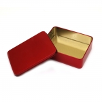 Кутия метална правоъгълна 90x120x4 мм цвят червен